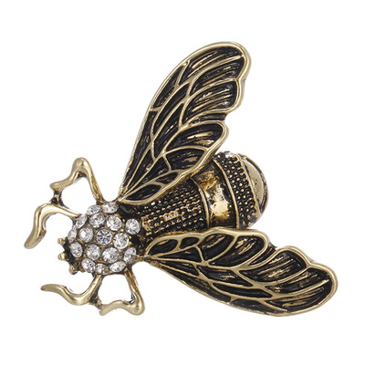 

1PC High-grade vintage cute bees brooch gold & silver small bee brooch pins for men women Deer Antlers Head Pin fashion jewelry