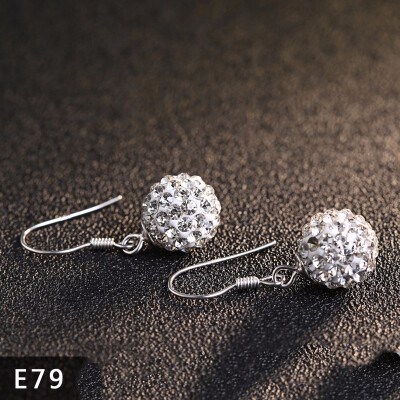 

925 Sterling Silver Ball Stud Earrings Beaded Earrings Accessories