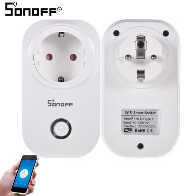 

Sonoff S20 Wifi Power Socket Switch EU Plug Wireless APP Remote Socket Outlet Timing Switch for Smart Home Work with Alexa