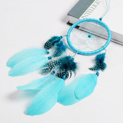 

Handmade Bead Dream Catcher Wind Chimes Indian Style Feather Pendant Ornament Hanging Home Decor Crafts Decorations