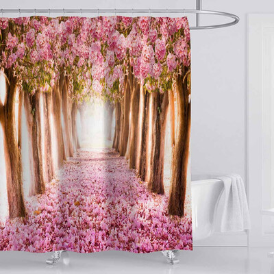 

〖Follure〗New Waterproof Shower Curtain with 12 Hooks 3D Printed Bathroom Polyester