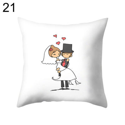 

Love Wedding Bride Groom Pillow Case Cushion Cover Sofa Car Bedroom Decoration