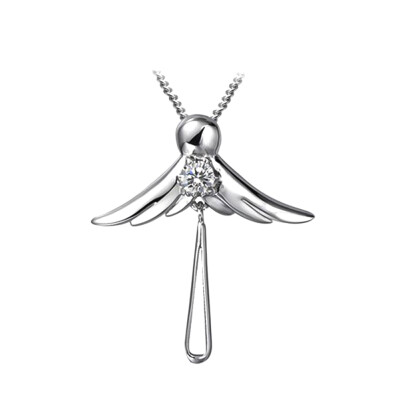 

No Chain Silver Color Angel Wings Crystal Pendants Fashion New Jewelry For Women