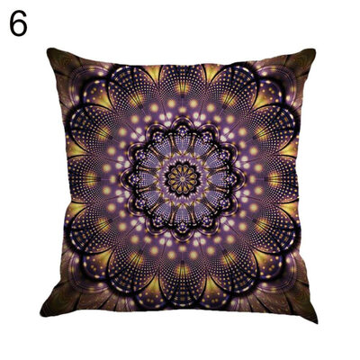 

Mandala Circle Square Linen Pillow Case Cushion Cover Sofa Bed Car Cafe Decor