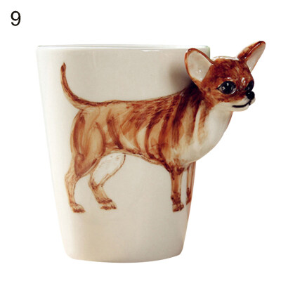 

350ML 3D Hand-painted Lovely Animal Ceramic Water Cup Creative Coffee Tea Mug