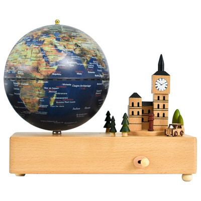 

British feelings scene Fun globe 5 inches 13cm satellite touch lamp music bell globe
