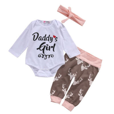 

UK Newborn Infant Baby Daddys Girls Clothes Romper Playsuit Jumpsuit Outfit