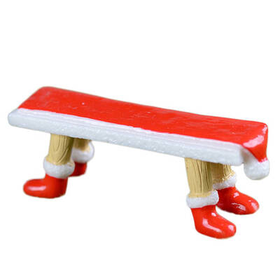 

21x60mm Mini Long Bench Style Miniature Christmas Decoration Micro Landscape DIY Craft Ornament