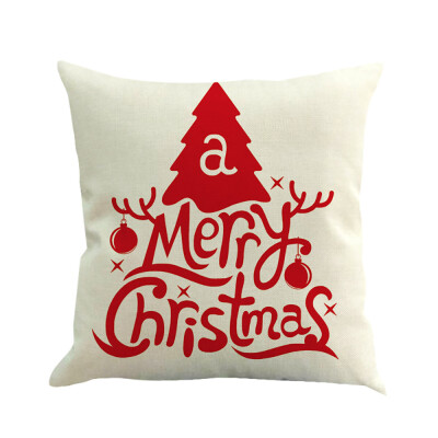 

Tailored Merry Christmas Cushion Cover Square Pillow Case Home Decor