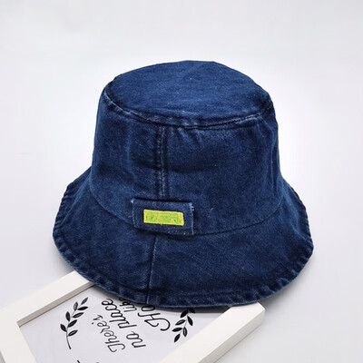 

Casual Fashion Baby Washed Denim Cap Kids Toddler Cute Letter Embroidered Bucket Hat Childrens Gift