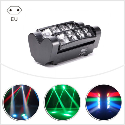 

〖Follure〗60W RGBW 8x LED Spider Beam Moving Head Stage Lighting Bar Disco DJ Party Lights