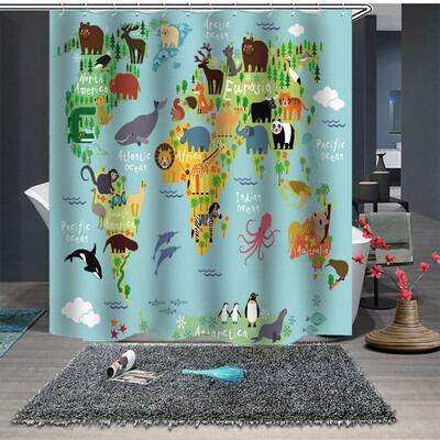 

〖Follure〗Popular Waterproof Shower Curtain With 12 Hooks Printed Bathroom 180x180cm