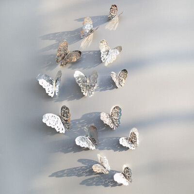 

12pcslot 3D PVC Wall Stickers Butterflies Hollow DIY Home Decor Poster Kids Rooms Wall Decoration