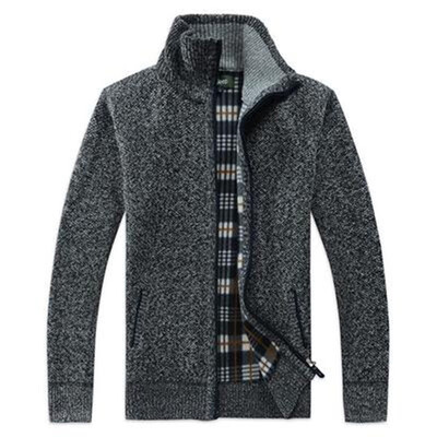 

Fashion Mens Winter Warm Slim Sweater Knitted Cardigan Jumper Zip Short Coat