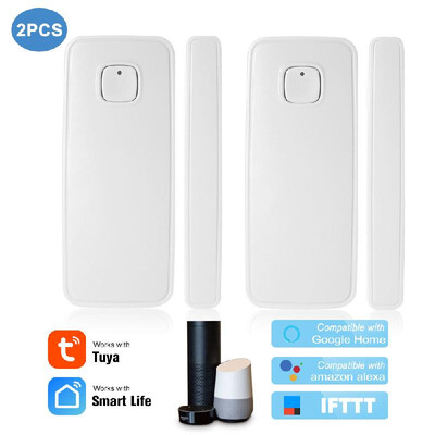 

WIFI Door Sensor Tuya APP Control Door Window Opening Security Alarm Sensor Magnetic Switch Wireless Detector Compatible with Alex