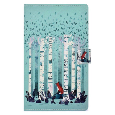 

BannerLive TPU Case for Amazon Kindle Fire HD8 2016 2017 Cover Amazon2016 Amazon2017 Funda Coque Flower Bear Wolf Tree Deer Fox