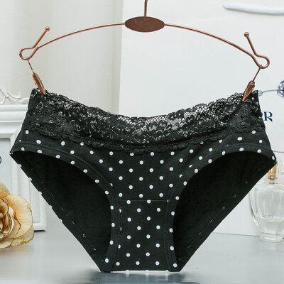 

Sexy Low Waist Briefs Lace Panties Ladies Openwork Striped Leopard Print Underwear Women