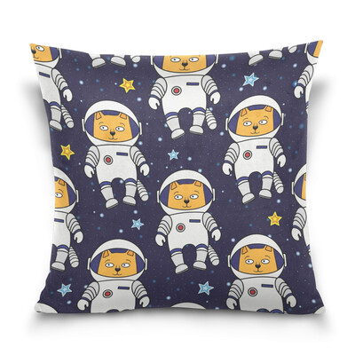 

ALAZA Throw Pillow Cover 16 X 16 inch Cushion Cover with Cartoon Cat Printed Pillowcase