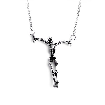 

Halloween Jewelry Retro Skeleton Pendant Necklace