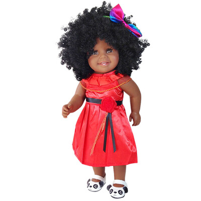 

Tailored Black Girl Dolls African American Play Dolls Lifelike 45cm Baby Play Dolls A