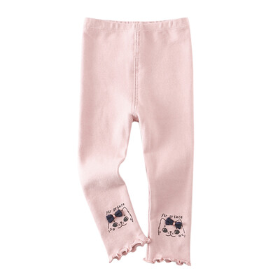 

2-6T Autumn Winter Baby Girl Cute Leggings Thick Warm Pants Cartoon Cat Leggings Birthday Gifts For Kids Trousers
