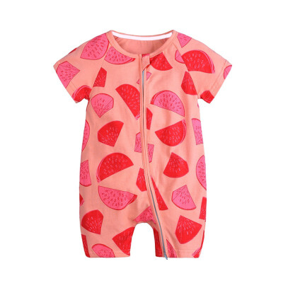 

Baby Boy Girl Summer Cute Romper Kids Casual Fruit Floral Romper Infant Short Sleeve Costumes