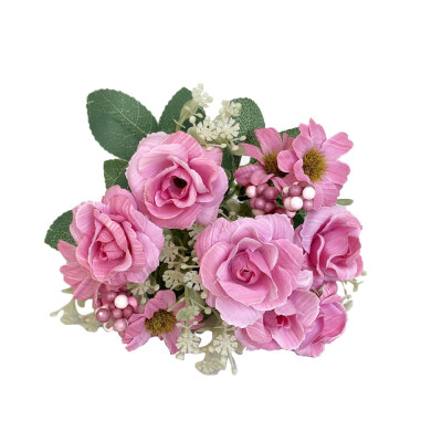 

Gobestart Artificial Fake Western Rose Flower Bridal Bouquet Wedding Party Home Decor