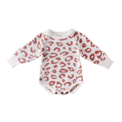 

Knitted Baby Clothes Newborn Baby Romper Leopard Baby Girl Romper Cotton Infant Baby Boy Romper Infant Baby Jumpsuit Overalls