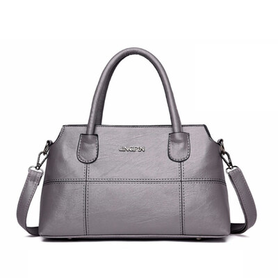 

Vintage Large Capacity Women Shell Handbag Zipper Tote Shopping Shoulder Bag