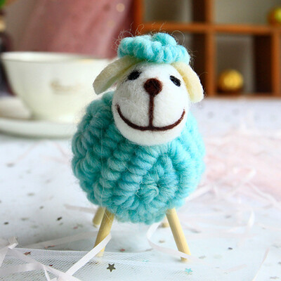 

1Pc Innovative Wool Felt Cute Sheep Room Decoration Ornament Soft Toys Dolls Kawaii Sheep Alpaca Plush Toys