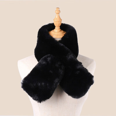 

Women Winter Thicken Plush Faux Rabbit Fur Scarf Solid Collar Shawl Neck Warmer Shrugs Knitted Neckerchief Wrap New