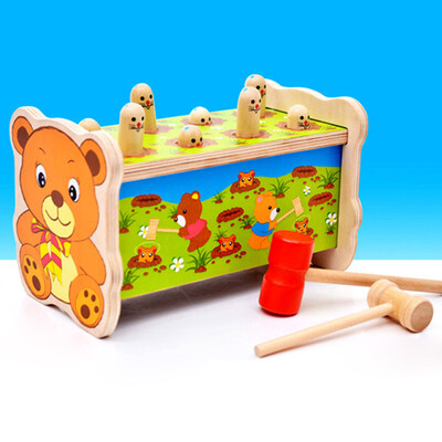 

YIWULADeluxe Pounding Bench Wooden Toy With Mallet Wooden Learning Educational Toys