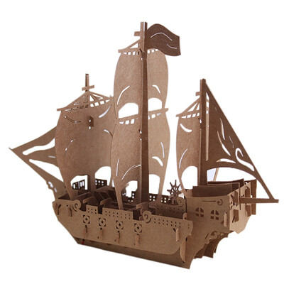 

3D Pops Up Card Ship Card Festival Birthday Wedding Invitations Card Holiday Anniversary Greeting Card Stereo Card Postcard