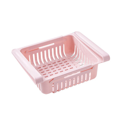 

Kitchen Shelf Organiser Adjustable Fridge Storage Rack Cupboard Holder Storage Basket Box