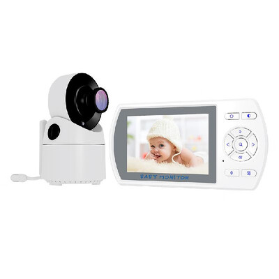 

35 inch Wireless TFT LCD Video Baby Monitor with Night Vision Real-time Temperature Two-way Audio 2X Zoom 355° PTZ Wide-angle Len