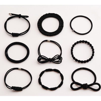 

9 Pcs Hair BandsBaby Girl Pearl Bowknot Elastic Headbands Holiday Party Hair Band Headwear Accessories Rubber Headbands