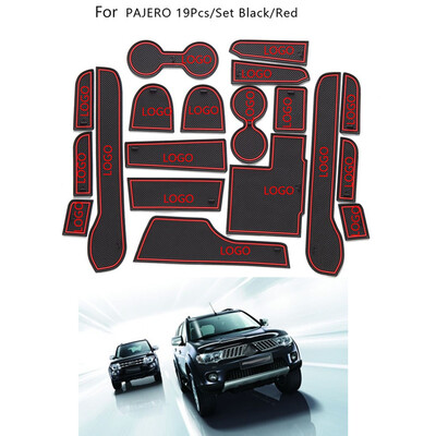 

19pcsset Gate Slot Pad Automotive Interior Non-Slip Mats Replacement For Mitsubishi Pajero 2014-2015