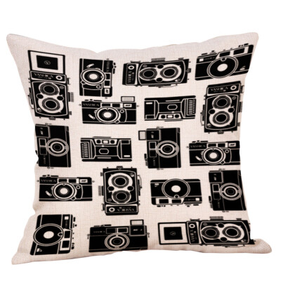 

〖Follure〗Vintage Camera Pillow Case Sofa Throw Waist Cushion Cover Home Decor Grand