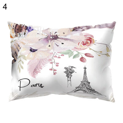 

Fresh Petunia Flower Letter Throw Pillow Case Cushion Cover Sofa Bedding Article