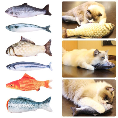 

Interactive Pillow Cat Catnip Chew Toys Durable Cat Playing Chew Teech Cleaning Pets Creative Catnip Fish Toys for Cats