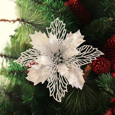 

DIY Delicate Christmas Rattan Flower Golden Beautiful Christmas Rattan Flower Hollow Artificial Flower With Rattan Decoration