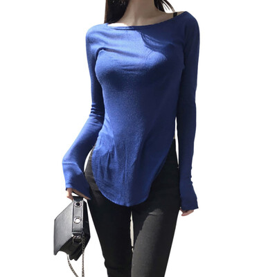 

Casual Womens Fashion O Neck Pullover Basic T Shirt Short Sleeve Striped Loose Tee New Arrived
