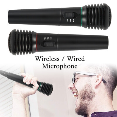 

2X Professional Wired&Wireless Dynamic DJ Microphone Mic Receiver Handheld