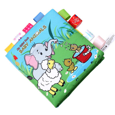 

Tailored Baby Animals Puzzle Lovely Cloth Book Baby Toy Cloth Development BB Sound Books