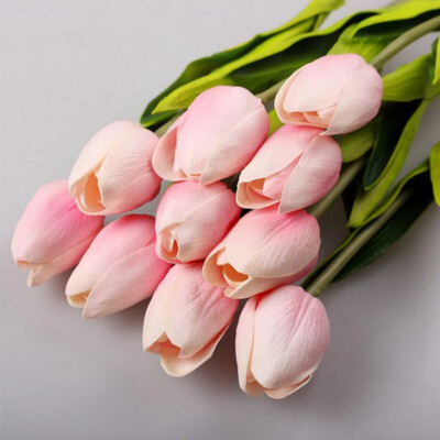 

1 Bouquet 10 Heads New Flowers 6 Colors Fake Tulip Artificial Silk Flower Home Office Wedding Decor Artificial
