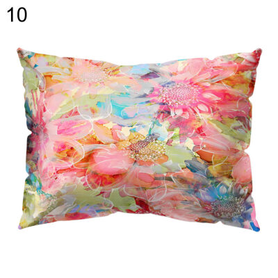 

Multicolor Peony Flower Pillow Case Cushion Cover Sofa Bed Car Cafe Decoration