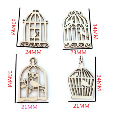 

New spot DIY pendant Home wooden birdcage wall album wooden decorative accessories 50 a pack