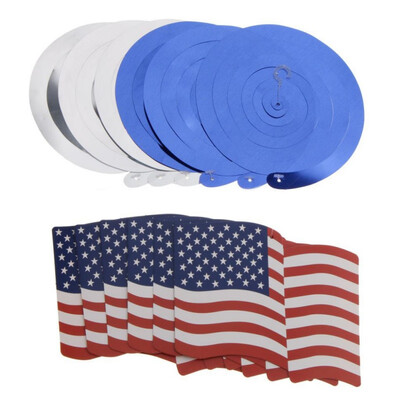 

30pcs Hanging Swirls USA Flags USA America Flag 4th July Independence Day party Decor DIY wall window Hanging decoration