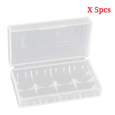

〖Follure〗5pcs 18650 CR123A 16340 Hard Plastic Clear Battery Case Box Holder Storage