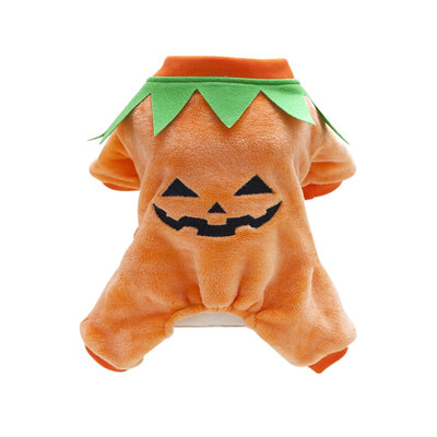 

Pumpkin Pet Dog Pooch Halloween Costume Clothes For Autumn Winter Pumpkin Pet Coat Fleece Super Cute Costume Pet Dog Clothes